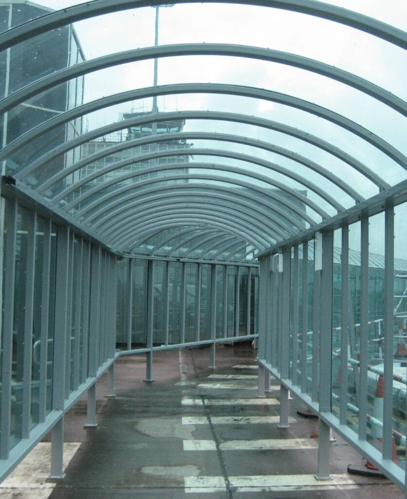 polycarbonate glazing walkway